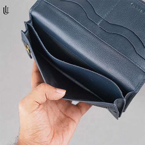 Wane Long Wallet - Navy Blue