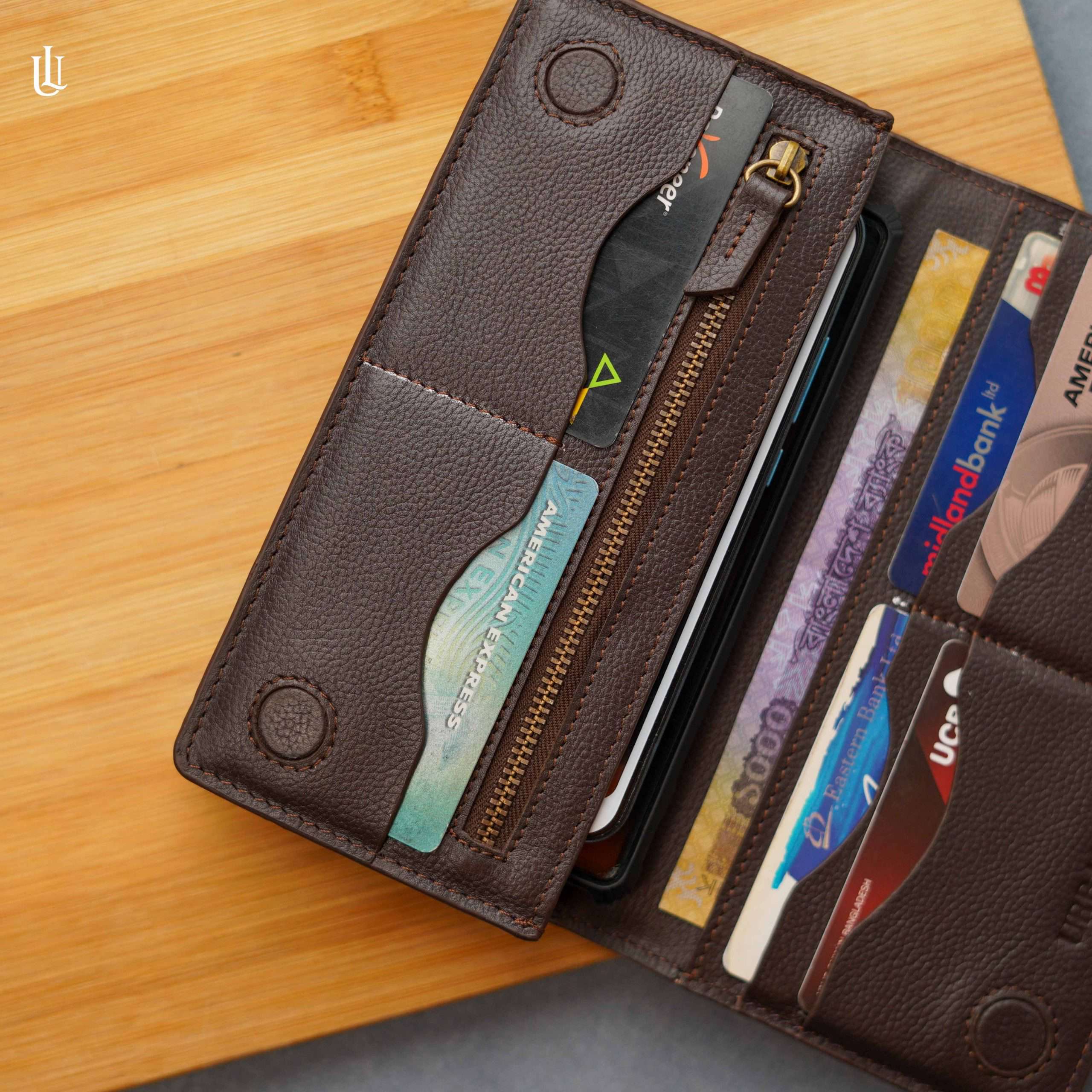 Wane Long Wallet - Chocolate