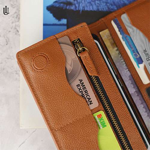 Wane Long Wallet - Camel Brown