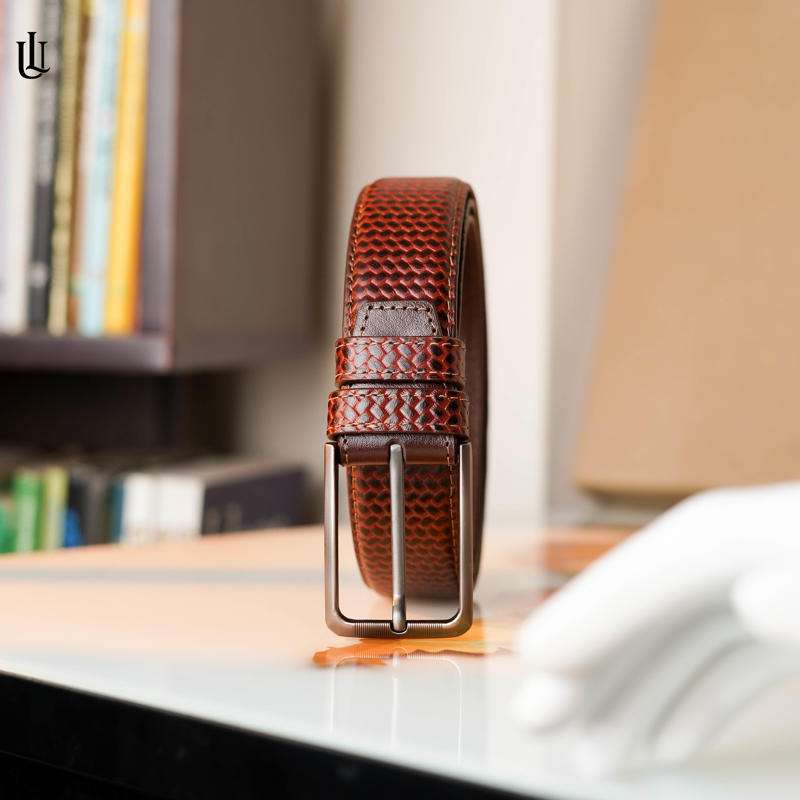 Marc Formal Leather Belt Pati Chocolate