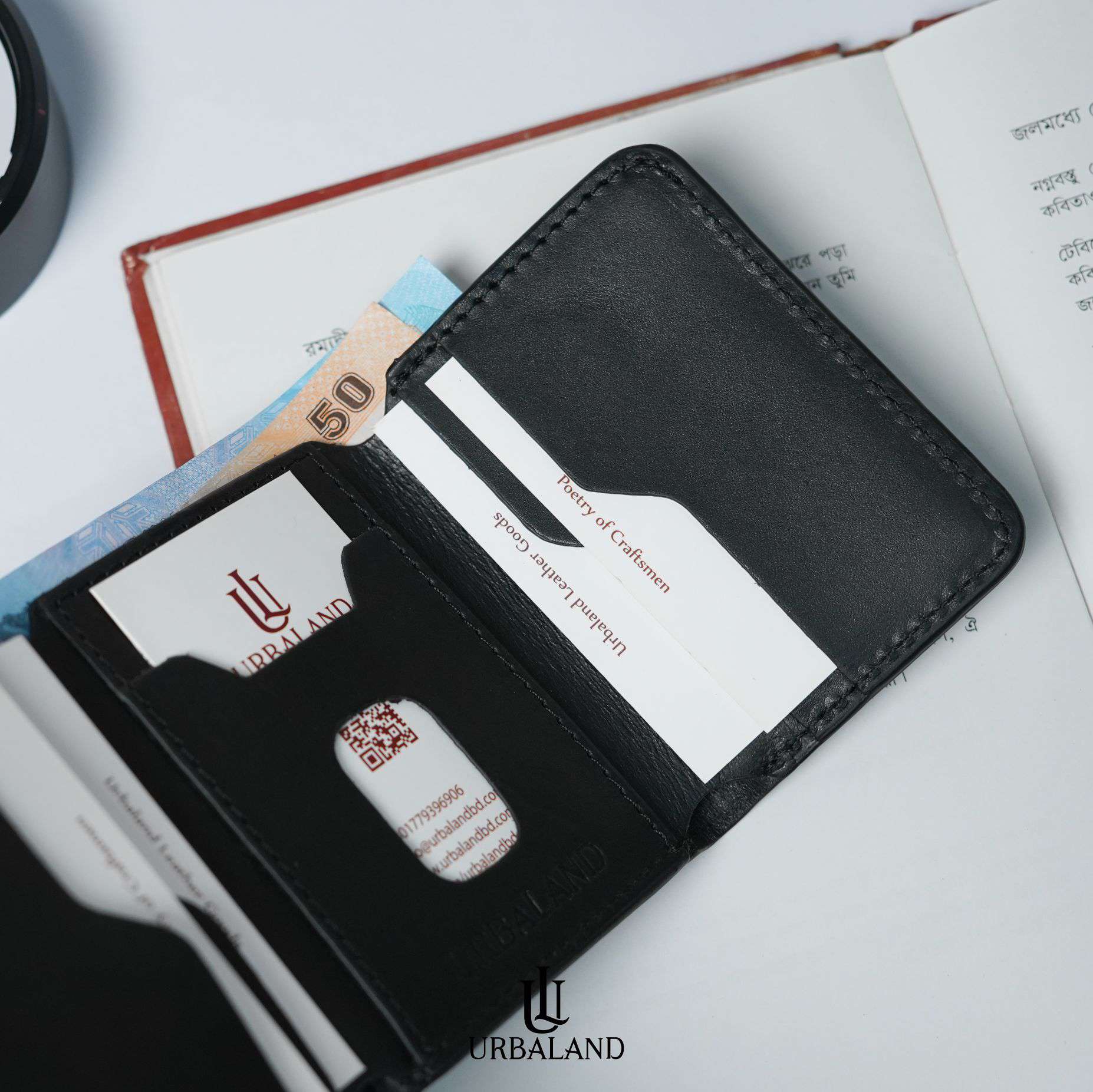 Theo Trifold Wallet - Black