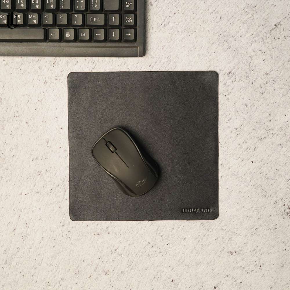 Mitch Leather Mousepad Plain Black