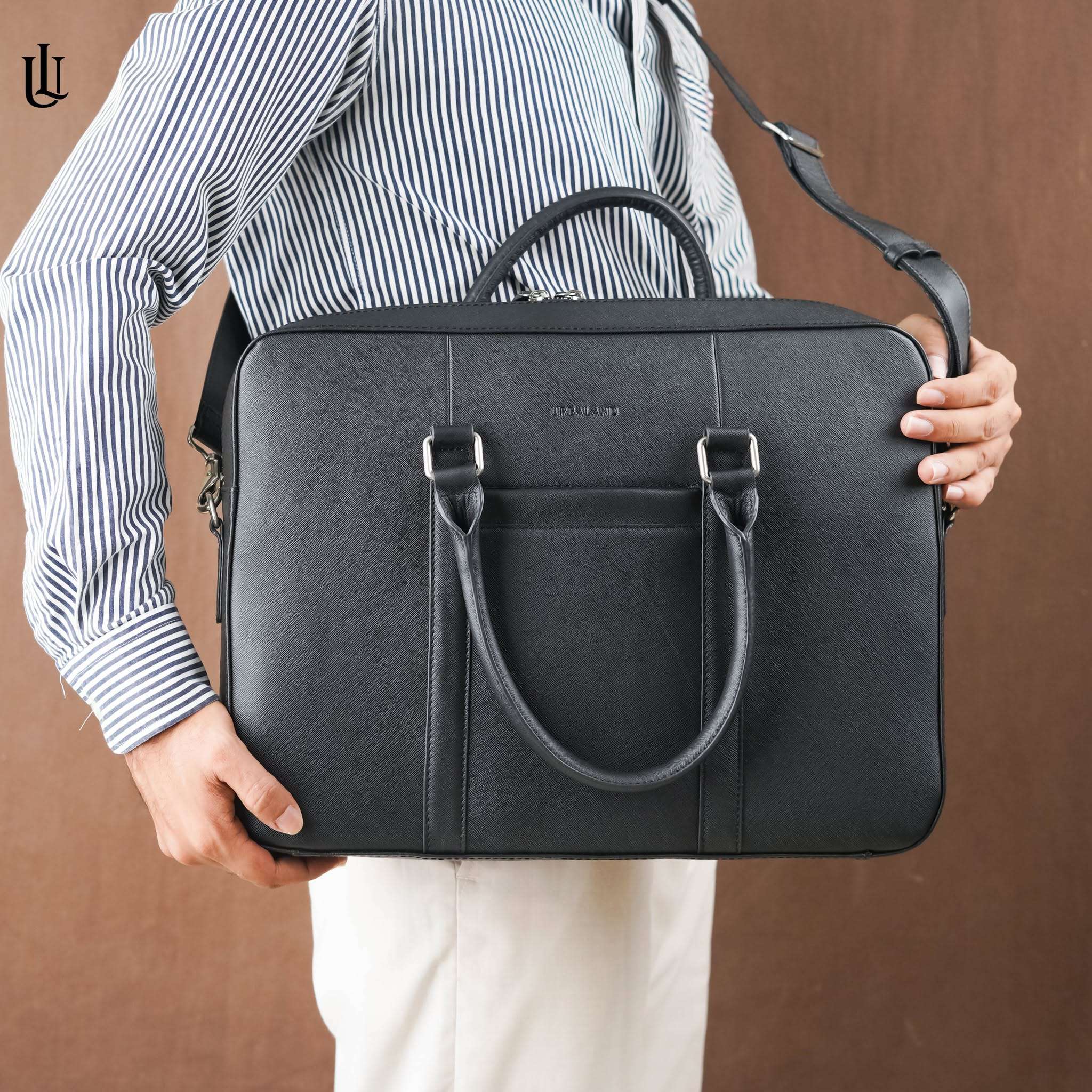 Korbin Laptop Office Bag - Black
