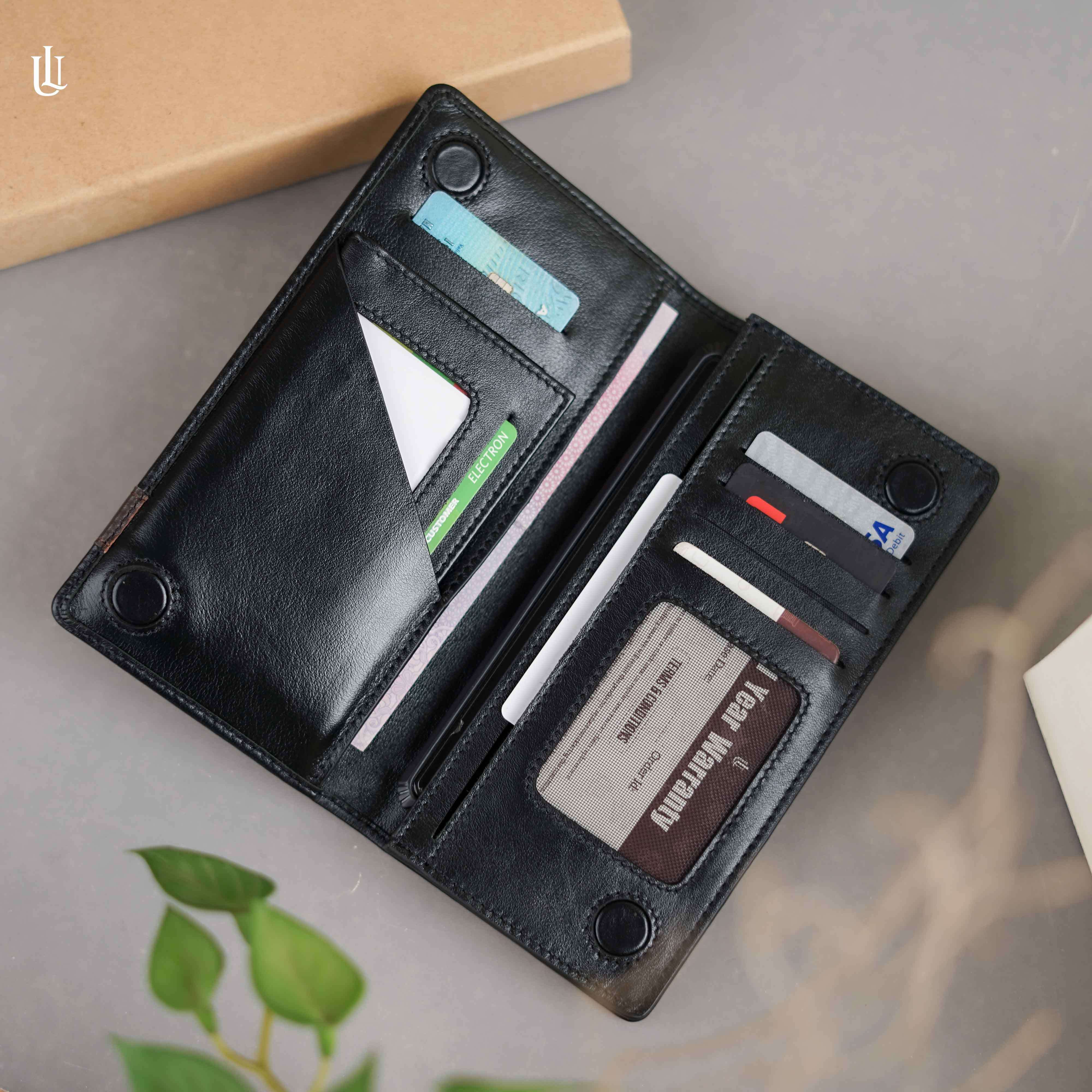Fred Hybrid Long Wallet - Black