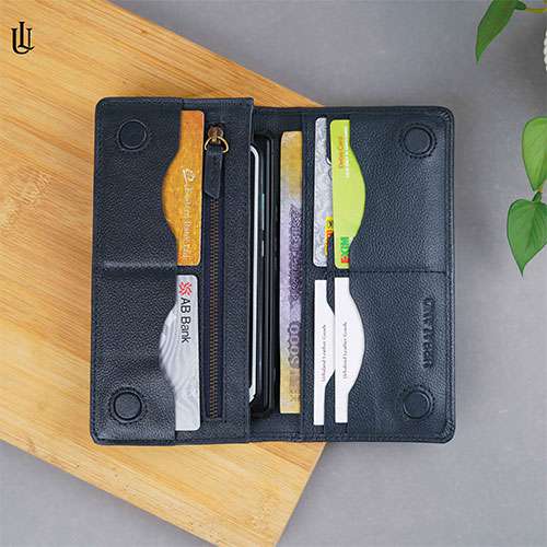 Wane Long Wallet - Navy Blue