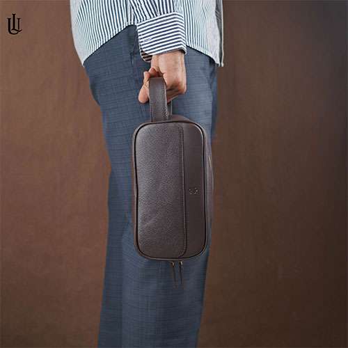 Toby Pouch Bag - Chocolate Leather