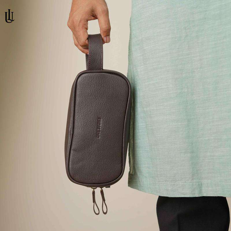 Hong Pouch Bag - Chocolate Leather