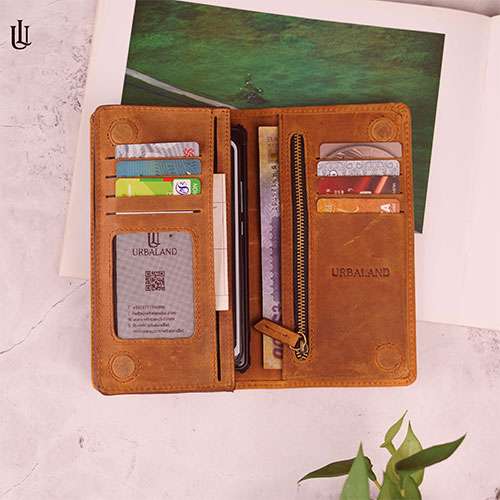 Kane Long Wallet V2 - Light Brown Oil Pullup