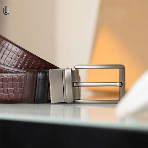 Axel Square Dot Pattern Belt - Dual Tone Moving Brockless