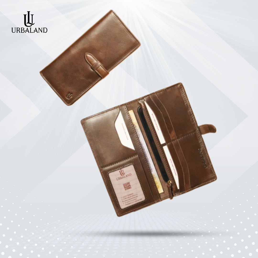 Urbaland Harro Long Wallet Oil Pull Up Chocolate