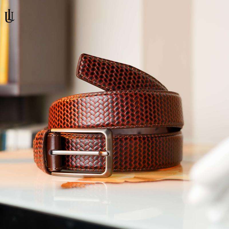 Marc Formal Leather Belt Pati Chocolate