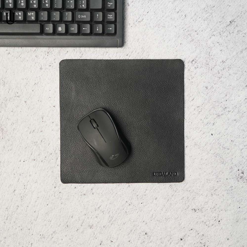 Mitch Leather Mousepad Black Grain