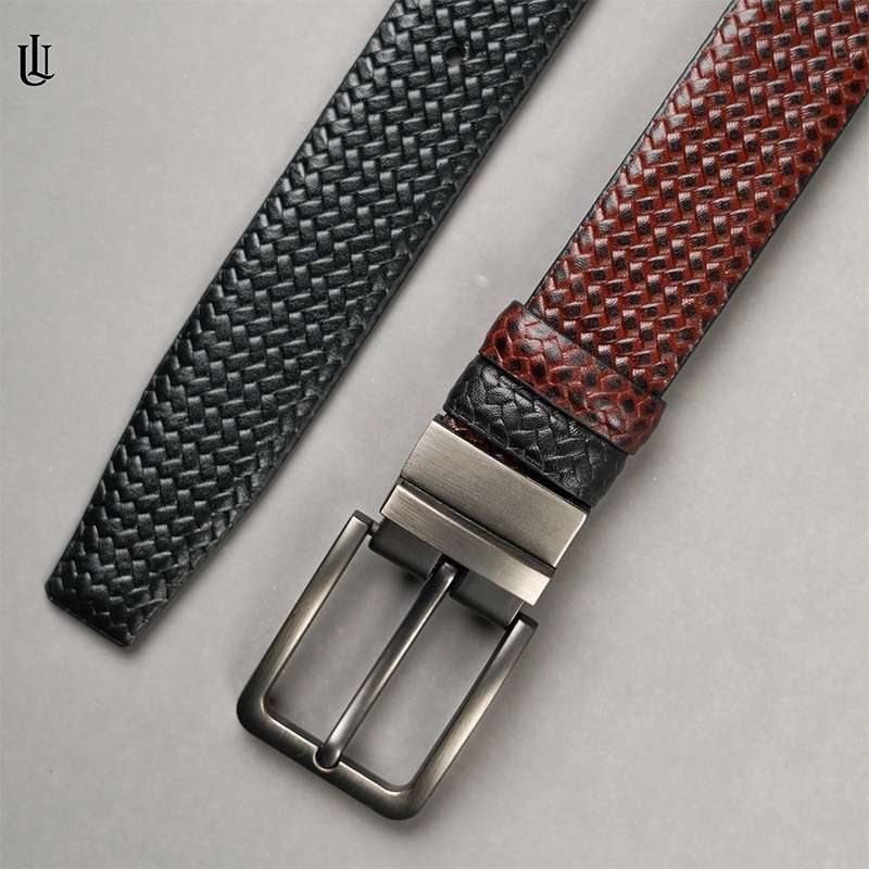 Axel Pati Pattern Belt - Dual Tone Moving Brockless